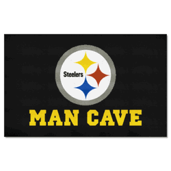Pittsburgh Steelers Man Cave Ulti-Mat Rug - 5ft. x 8ft.