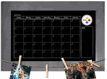 Pittsburgh Steelers Monthly Chalkboard with frame & clothespins 11x19 Sign