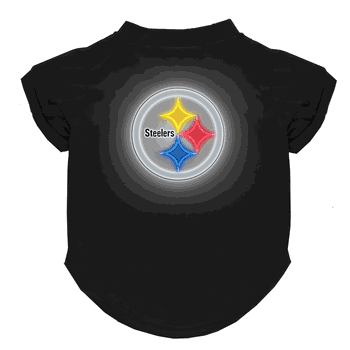 Pittsburgh Steelers Neon Pet T-Shirt, Large