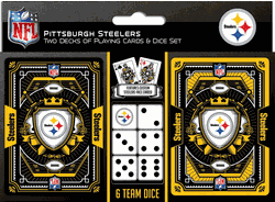 Pittsburgh Steelers NFL 2-pack Playing Cards & Dice Set