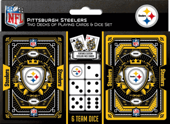 Pittsburgh Steelers NFL 2-pack Playing Cards & Dice Set