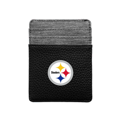 Pittsburgh Steelers Pebble Front Pocket Wallet Black