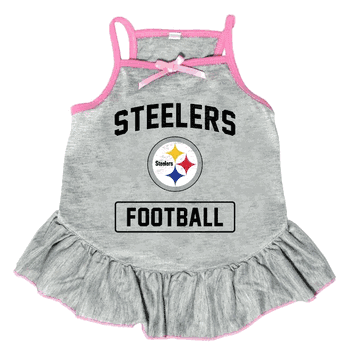 Pittsburgh Steelers Pet Dress Grey Type XLarge