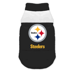 Pittsburgh Steelers Pet Parka Puff Vest Small