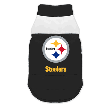 Pittsburgh Steelers Pet Parka Puff Vest Small