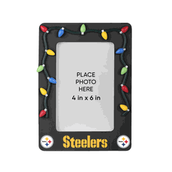 Pittsburgh Steelers Picture Frame with Holiday Lights