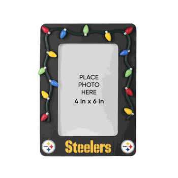 Pittsburgh Steelers Picture Frame with Holiday Lights