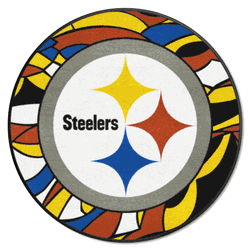 Pittsburgh Steelers Roundel Rug - 27in. Diameter XFIT Design