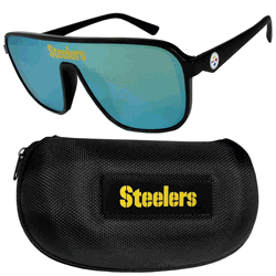 Pittsburgh Steelers Shield Sunglasses with Case