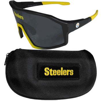 Pittsburgh Steelers Shield Sunglasses with Case