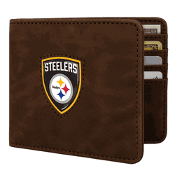 Pittsburgh Steelers Shield Wallet - Brown