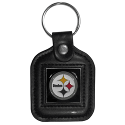 Pittsburgh Steelers Square Leatherette Key Chain
