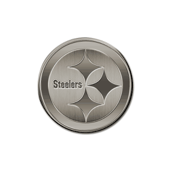 Pittsburgh Steelers Standard Round Antique Nickel Auto Emblem for Car/Truck/SUV