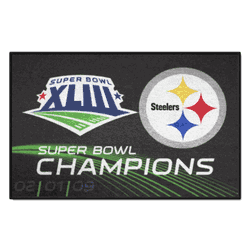 Pittsburgh Steelers Starter Mat Accent Rug - 19in. x 30in., 2009 Super Bowl XLIII Champions