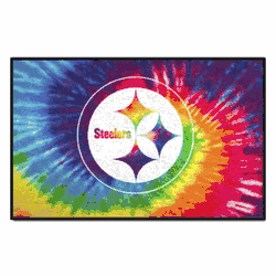 Pittsburgh Steelers Tie Dye Starter Mat Accent Rug - 19in. x 30in.