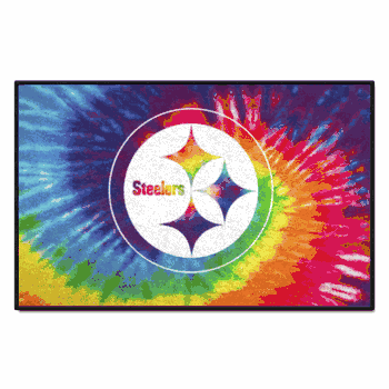 Pittsburgh Steelers Tie Dye Starter Mat Accent Rug - 19in. x 30in.