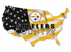 Pittsburgh Steelers USA Shape Flag Cutout
