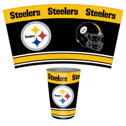 Pittsburgh Steelers Wastebasket 3.3 Gallon Tin