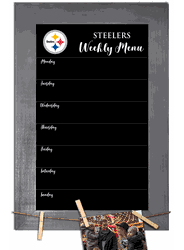 Pittsburgh Steelers Weekly Chalkboard with frame & clothespins 11x19 Sign