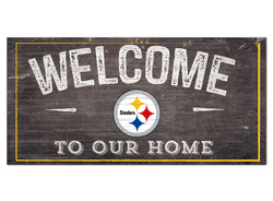 Pittsburgh Steelers Welcome Distressed 6 x 12
