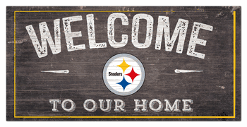 Pittsburgh Steelers Welcome Distressed 6 x 12