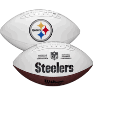 Pittsburgh Steelers Wilson NFL Live Signature Autograph White Panel Football