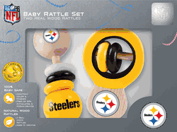 Pittsburgh Steelers Wood Rattle Set