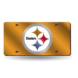 Pittsburgh Steelers Yellow 12" x 6" Laser Cut Tag For Car/Truck/SUV