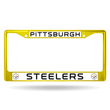 Pittsburgh Steelers Yellow Colored Chrome Frame