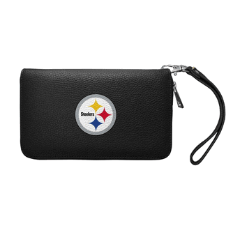 Pittsburgh Steelers Zip Organizer Wallet Pebble Black