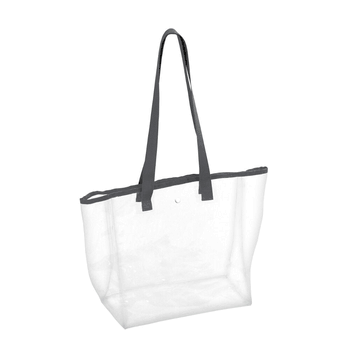 Plain Charcoal Stadium Clear Bag