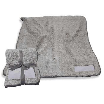 Plain Charcoal Trim Frosty Fleece