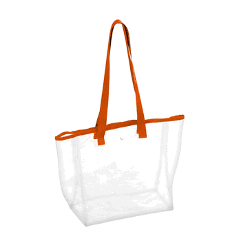 Plain Orange Stadium Clear Bag