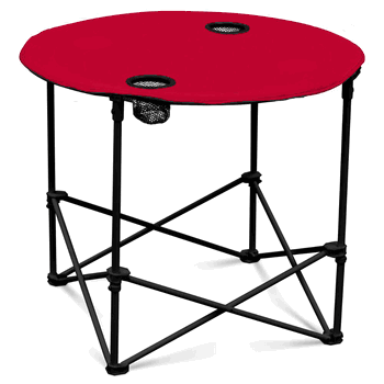Plain Red 2 Cup Holder Round Table