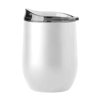 Plain White 16oz Powder Coat Curved Beverage