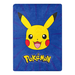 Pokemon Burst Pika Raschel Throw Blanket 46x60 Inches