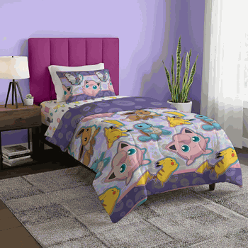 Pokemon Friendly Battle Bed In Bag Set Twin