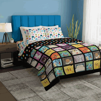 Pokemon Kantos Favorite 2 Bed In A Bag Set Full