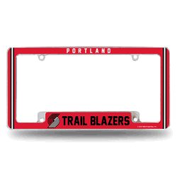 Portland Trail Blazers Alternate Design All Over Chrome Frame