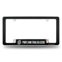 Portland Trail Blazers Black 12" x 6" Chrome All Over Automotive License Plate Frame