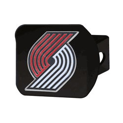 Portland Trail Blazers Black Metal Hitch Cover - 3D Color Emblem