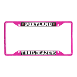 Portland Trail Blazers Pink Metal License Plate Frame - 6.25"x12.25"