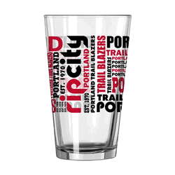 Portland Trailblazers 16oz Spirit Pint Glass