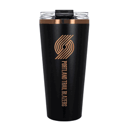 Portland Trailblazers 32oz Black and Copper Big Slim with Straw