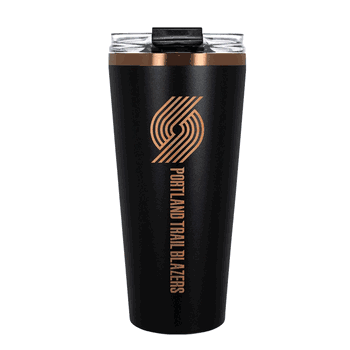 Portland Trailblazers 32oz Black and Copper Big Slim with Straw