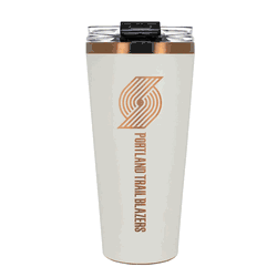 Portland Trailblazers 32oz Crme and Copper Big Slim Tumbler with Straw