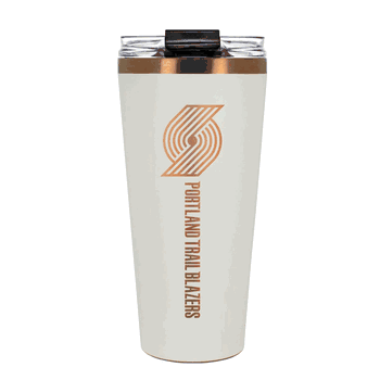 Portland Trailblazers 32oz Crme and Copper Big Slim Tumbler with Straw