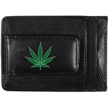 Pot Leaf  Leather Cash and Cardholder