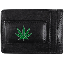 Pot Leaf  Leather Cash and Cardholder