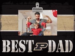 Purdue Boilermakers 10" x 8" Best Dad with Stripe Clip Frame